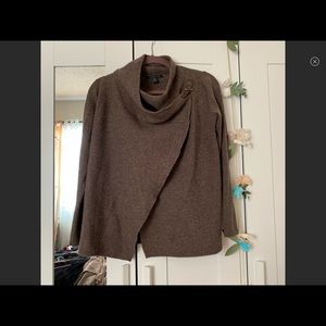 Poncho Style Buckle Sweater